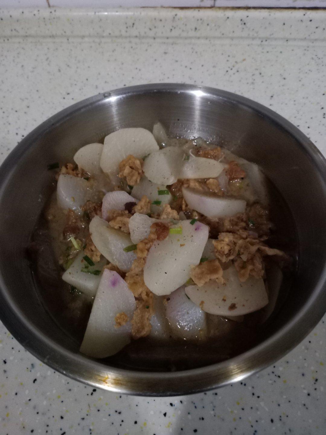 猪油渣炒萝卜干