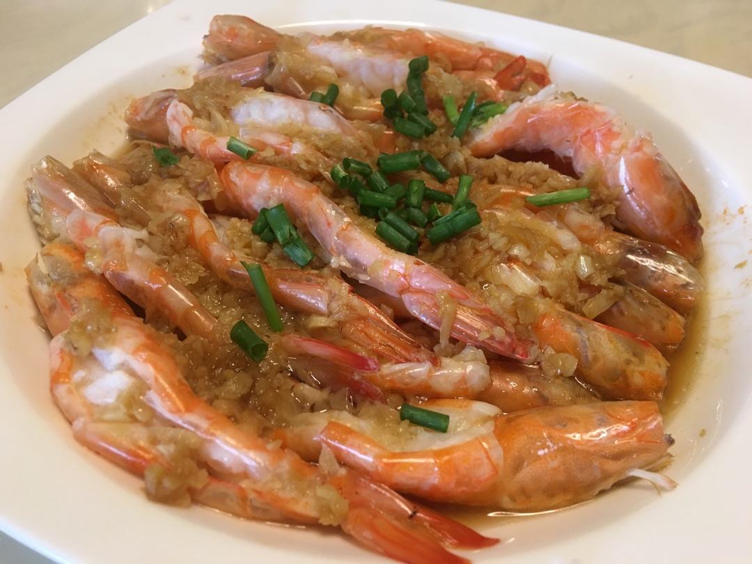 蒜蓉蒸虾