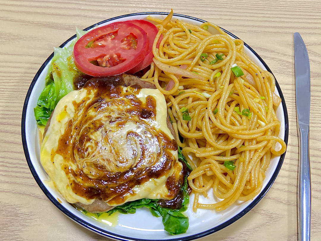 吃出西餐厅的感觉--黑椒牛排意面配什蔬