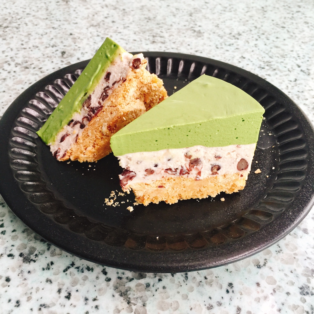 抹茶红豆冻芝士