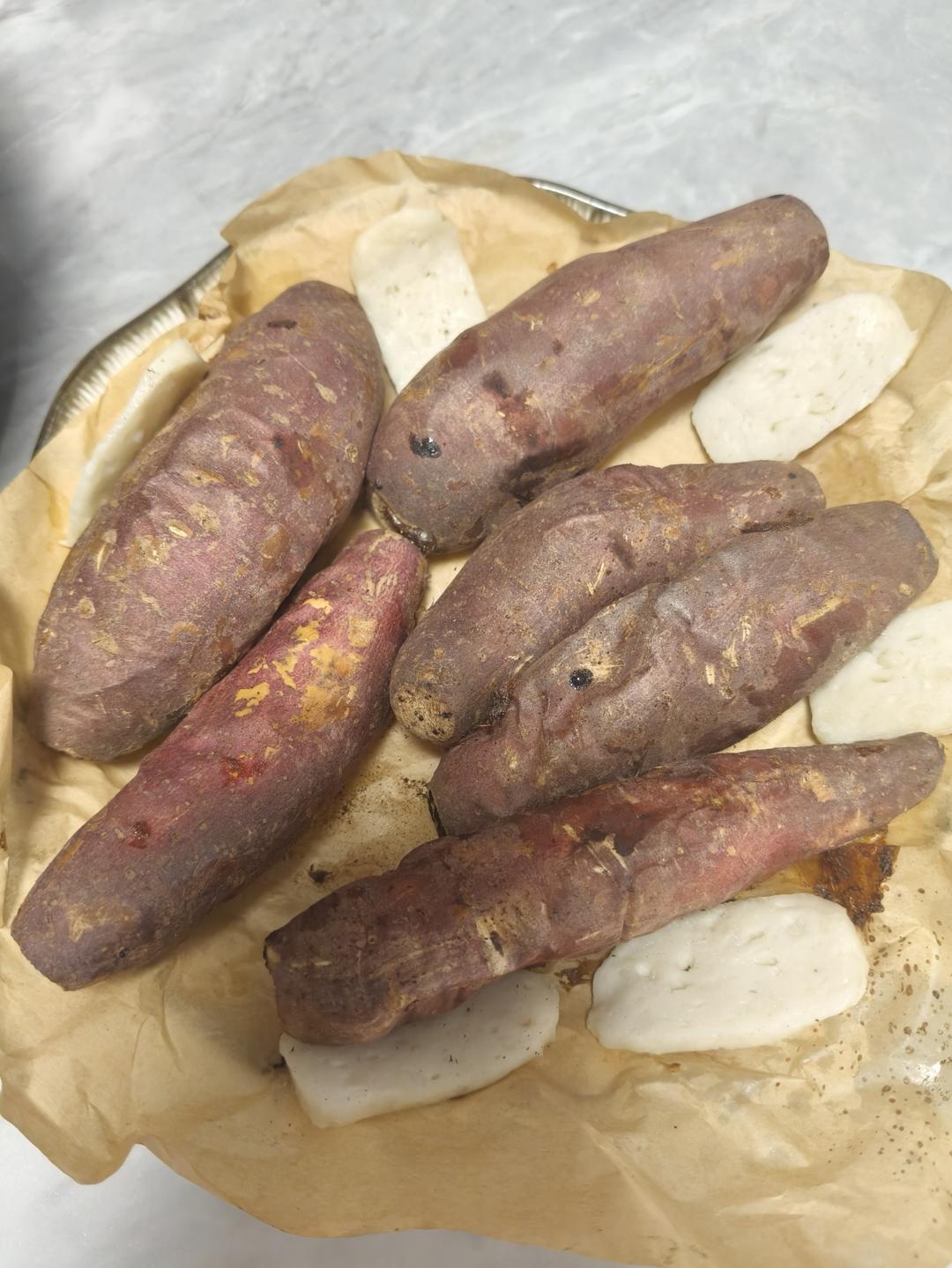 【糯唧唧的烤红薯】糖油四溢皮肉分离外糯里嫩吸溜着吃！