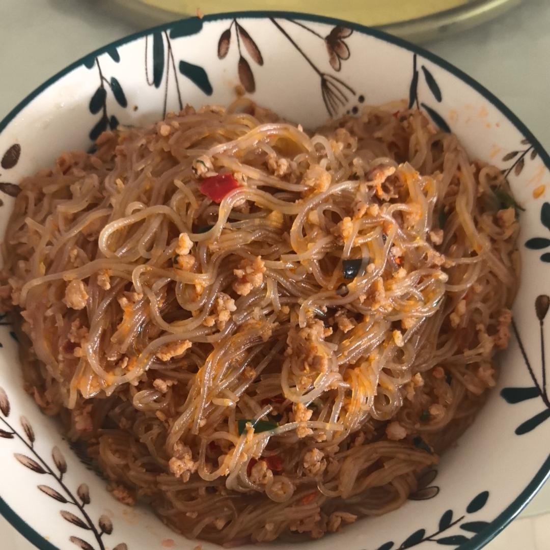 肉末粉丝煲（蚂蚁上树，干捞粉丝煲）