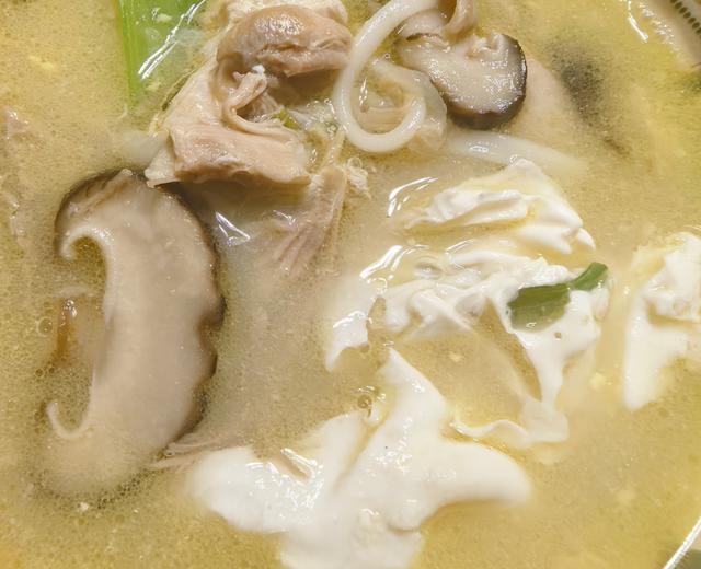 人参玉竹鸡汤(鸡汤面)的做法