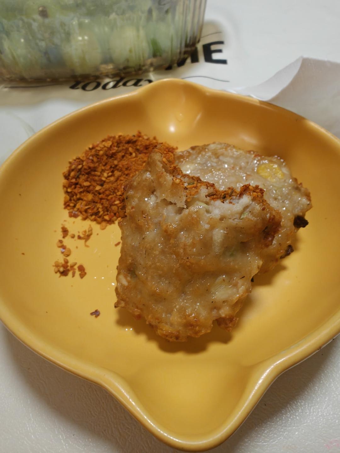 【女儿极力推荐】虾饼颗粒感玉米粒胡萝卜丁早餐搭档满口虾肉健身减脂蛋白质