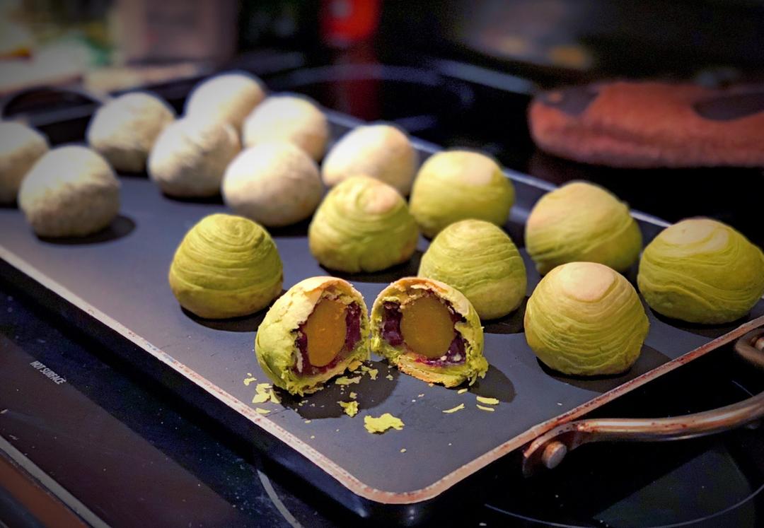 做好吃又好看的蛋黄酥（抹茶/紫薯/原味，多图，更多文字，知识帖）