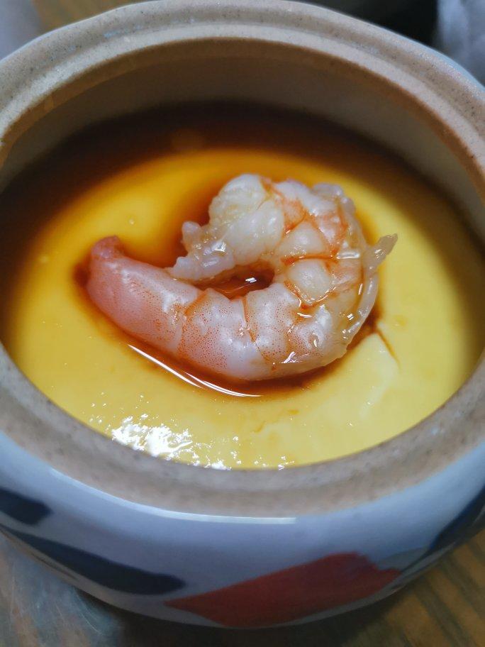 滑嫩的虾仁蛋羹