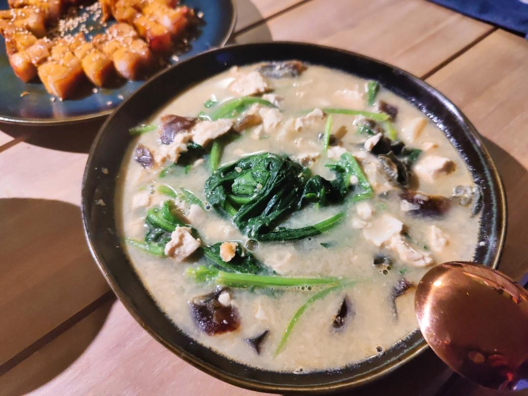 鲜掉眉毛的超快手素食上汤鸡毛菜