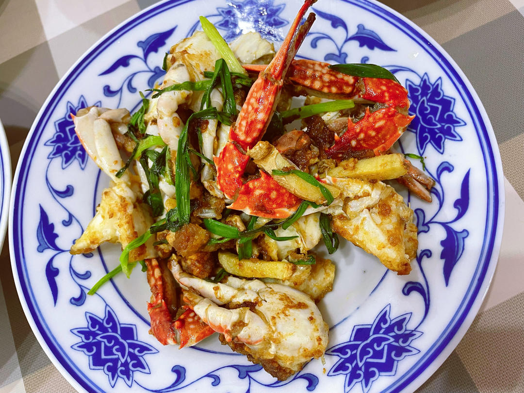 葱姜炒梭子蟹（very easy）