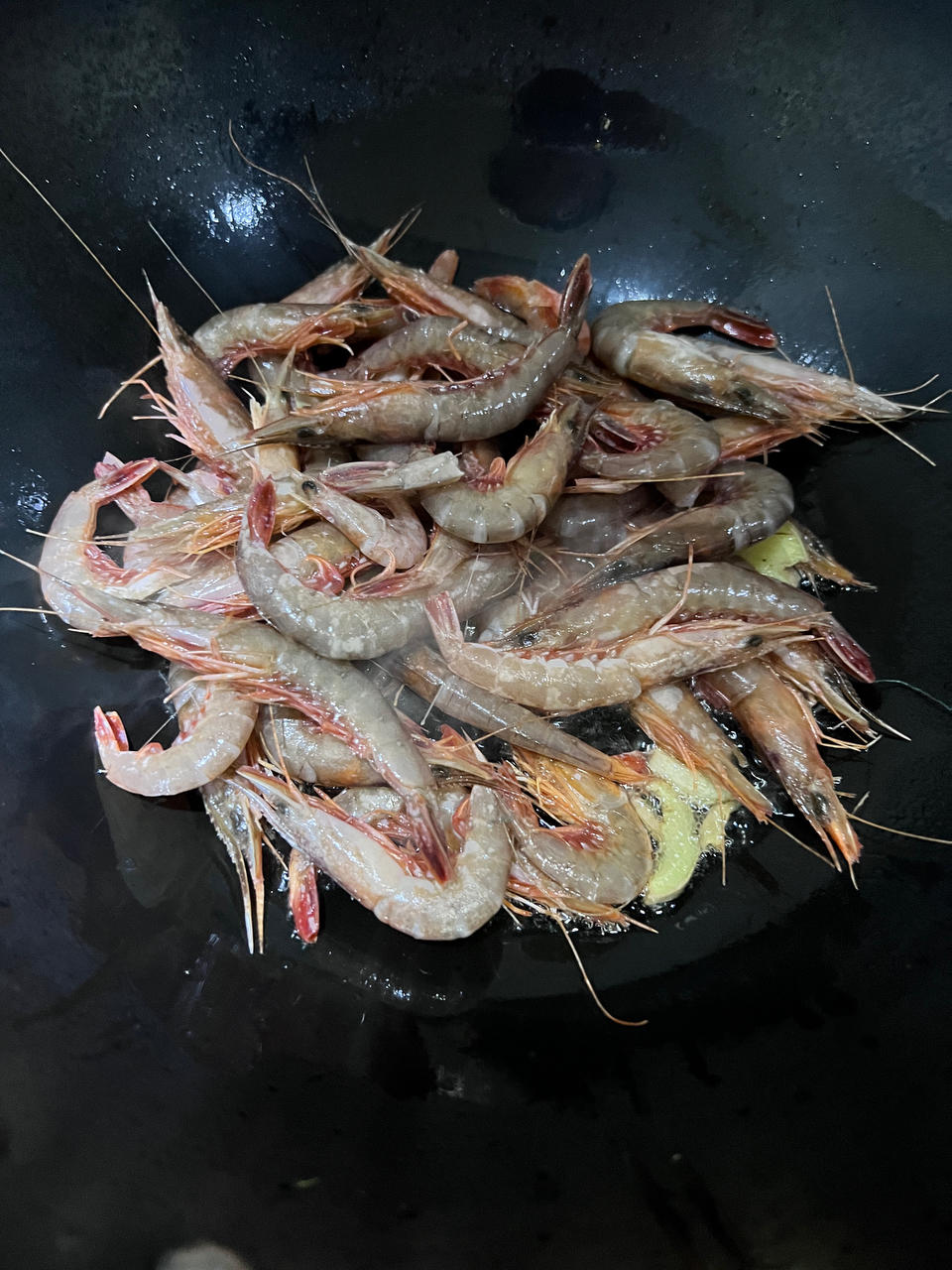 葱油条虾