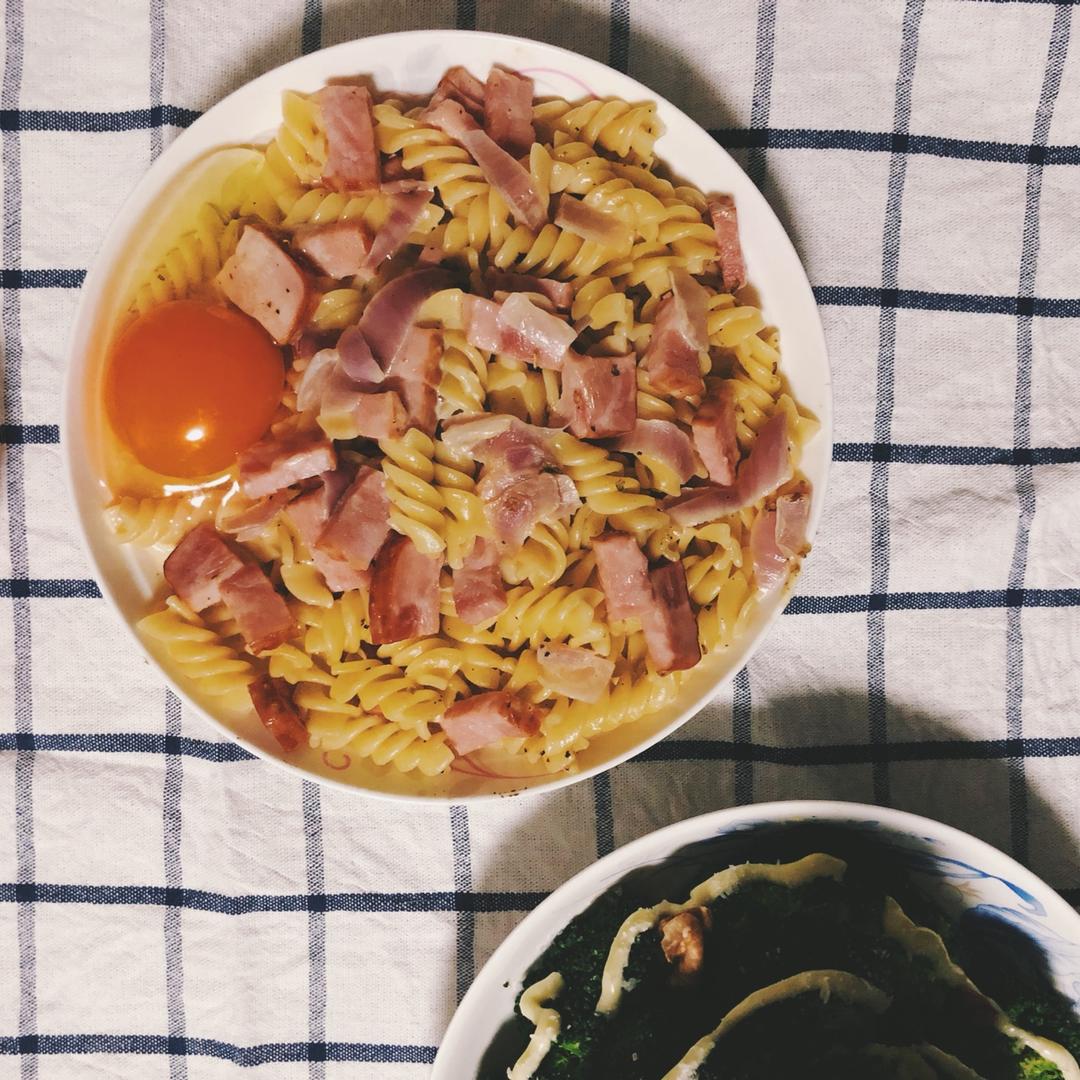 超简单的奶汁培根意面Carbonara