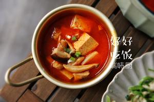 快手靓汤3——韩式辣豆腐年糕汤的做法 步骤7