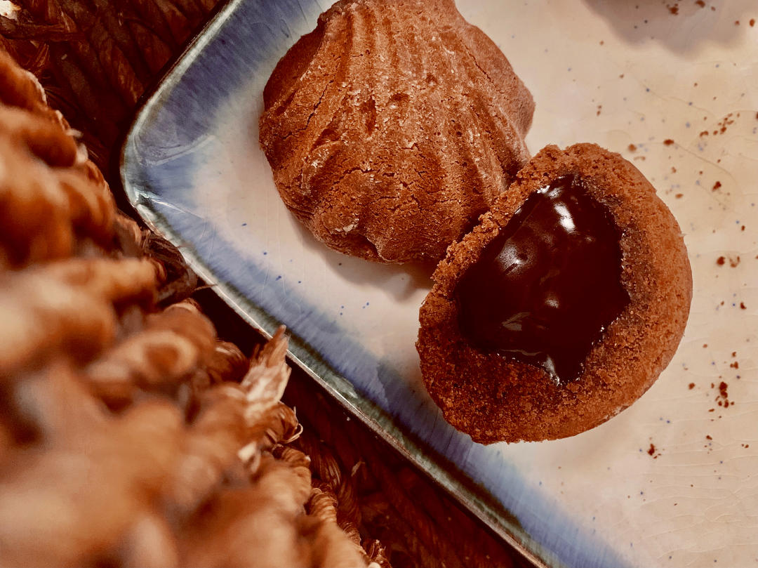 爆浆巧克力熔岩曲奇/烘焙视频饼干篇9