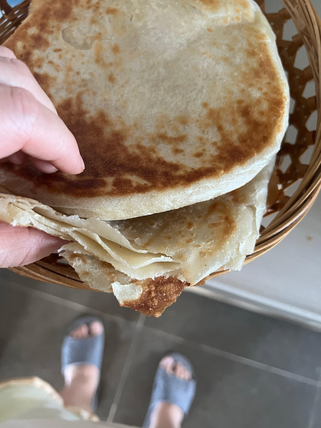 家常油饼柔软多层的详细做法！