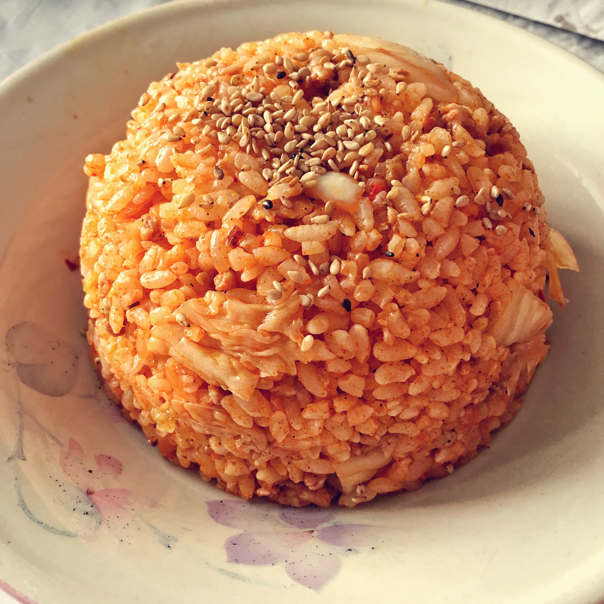 陈蹦蹦zz做的辣白菜炒饭