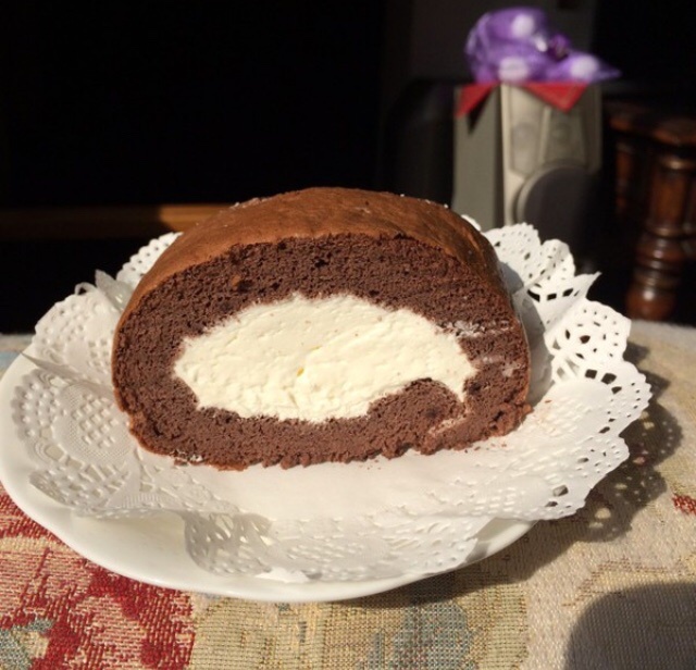 柔润巧克力戚风蛋糕卷