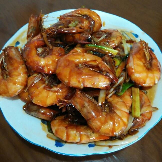 蚝油焖大虾