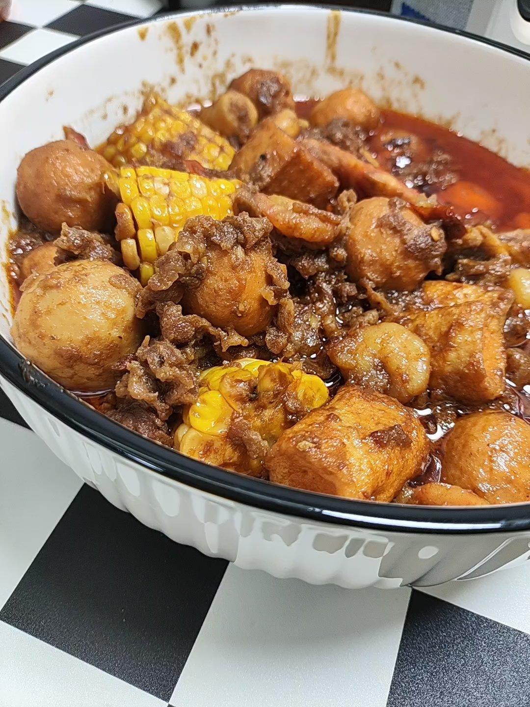 麻辣干锅（自制香辣锅底）