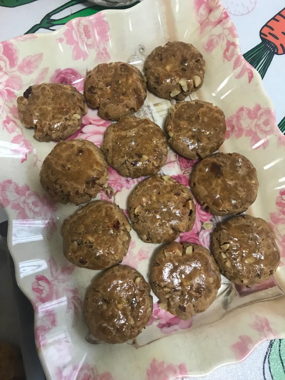 红枣红糖核桃饼干