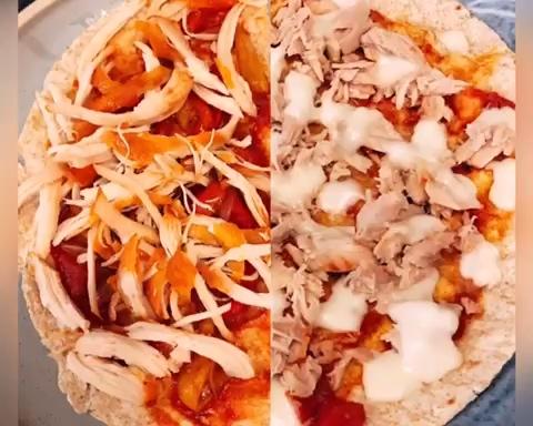 0基础低脂快手全麦薄饼pizza（附详细热量计算）的做法