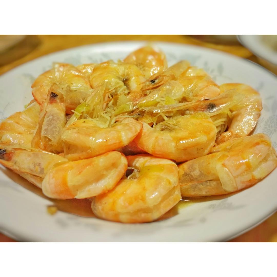 云朵sky做的葱油三鲜虾