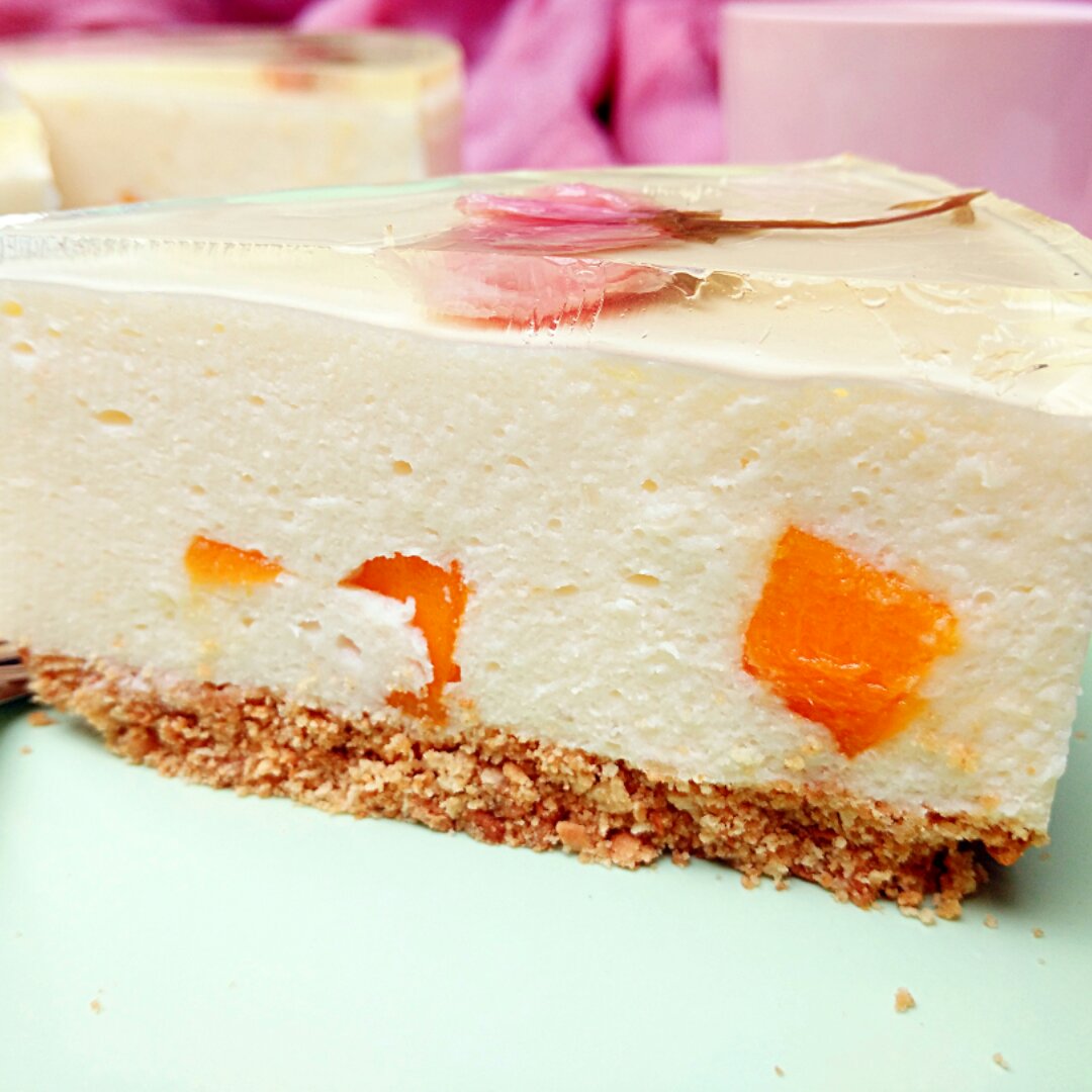 颜值爆表的樱花慕斯。（6寸圆模）