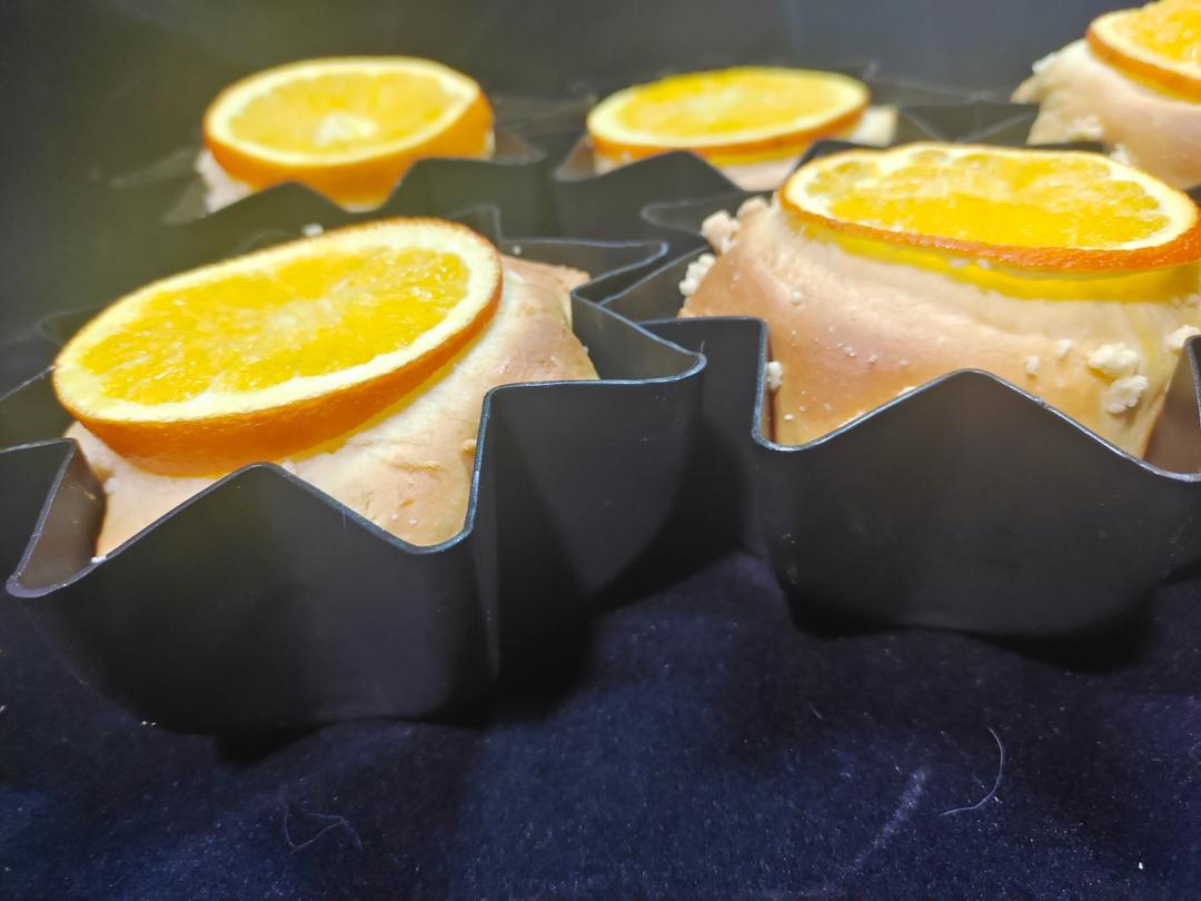 香橙🍊卡仕达八角星面包