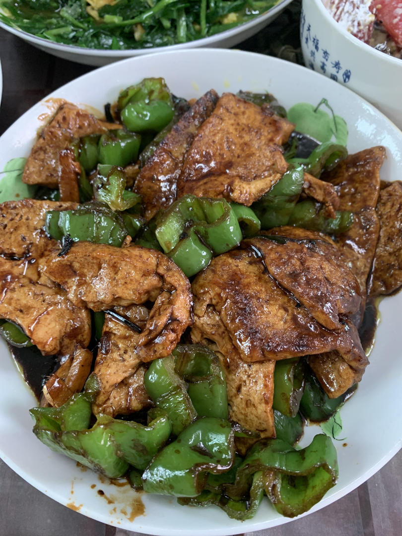 青椒炒豆腐