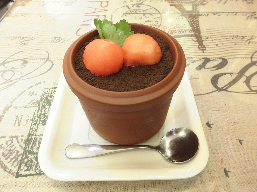 酸奶奥利奥水果盆栽