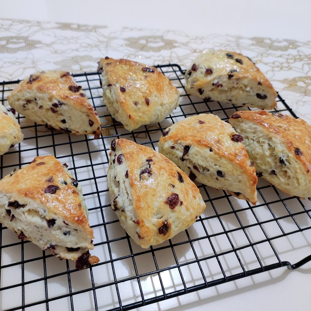 蔓越莓司康｜超快手0失败｜免打发｜免发酵｜只要搅一搅｜英式贵族下午茶