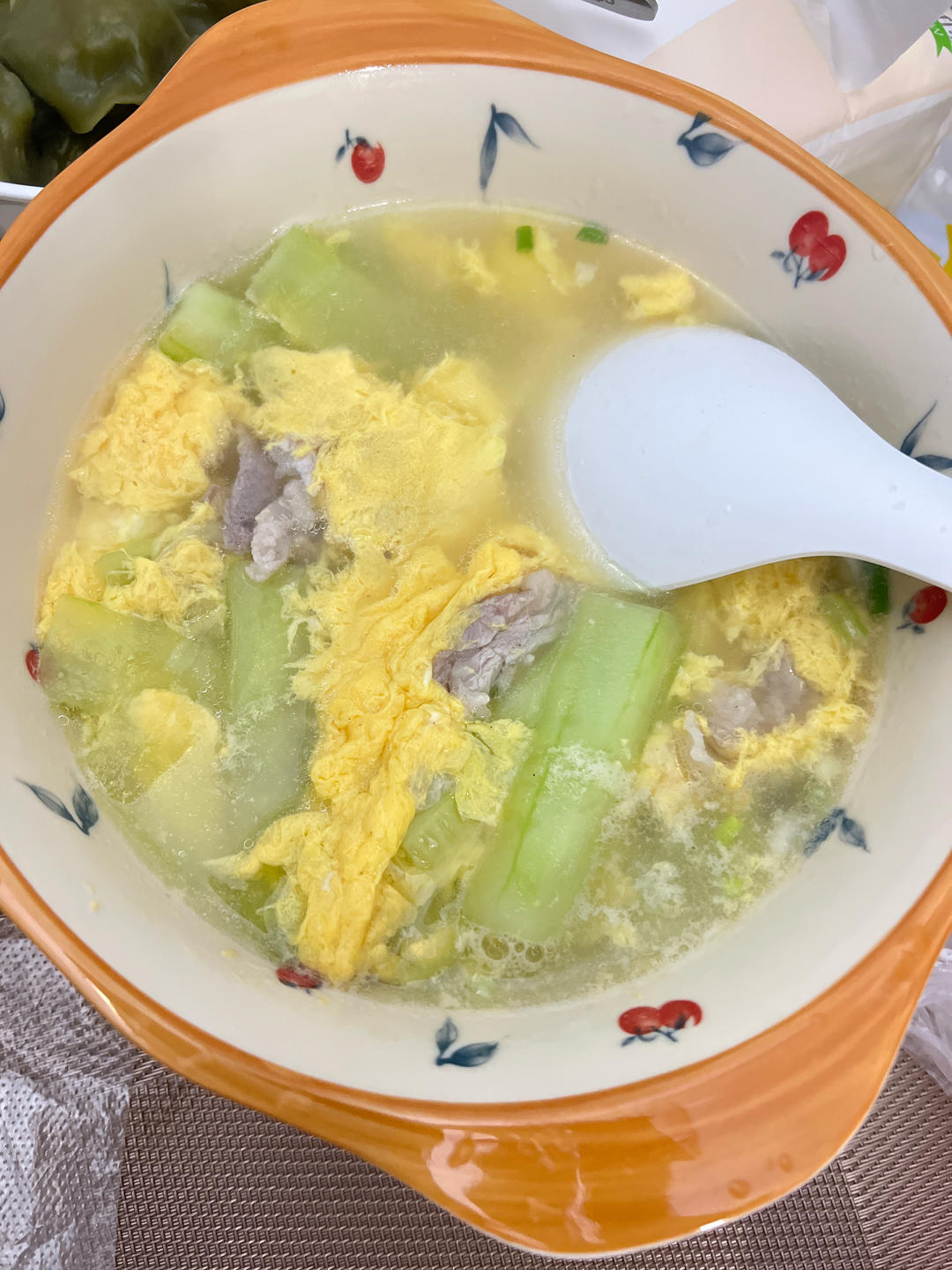 黄瓜肉片汤