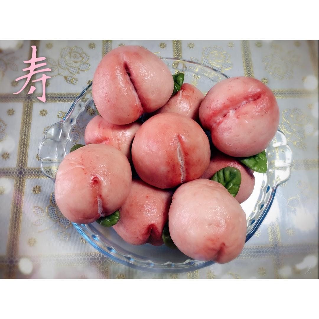 寿桃馒头（水蜜桃馒头）