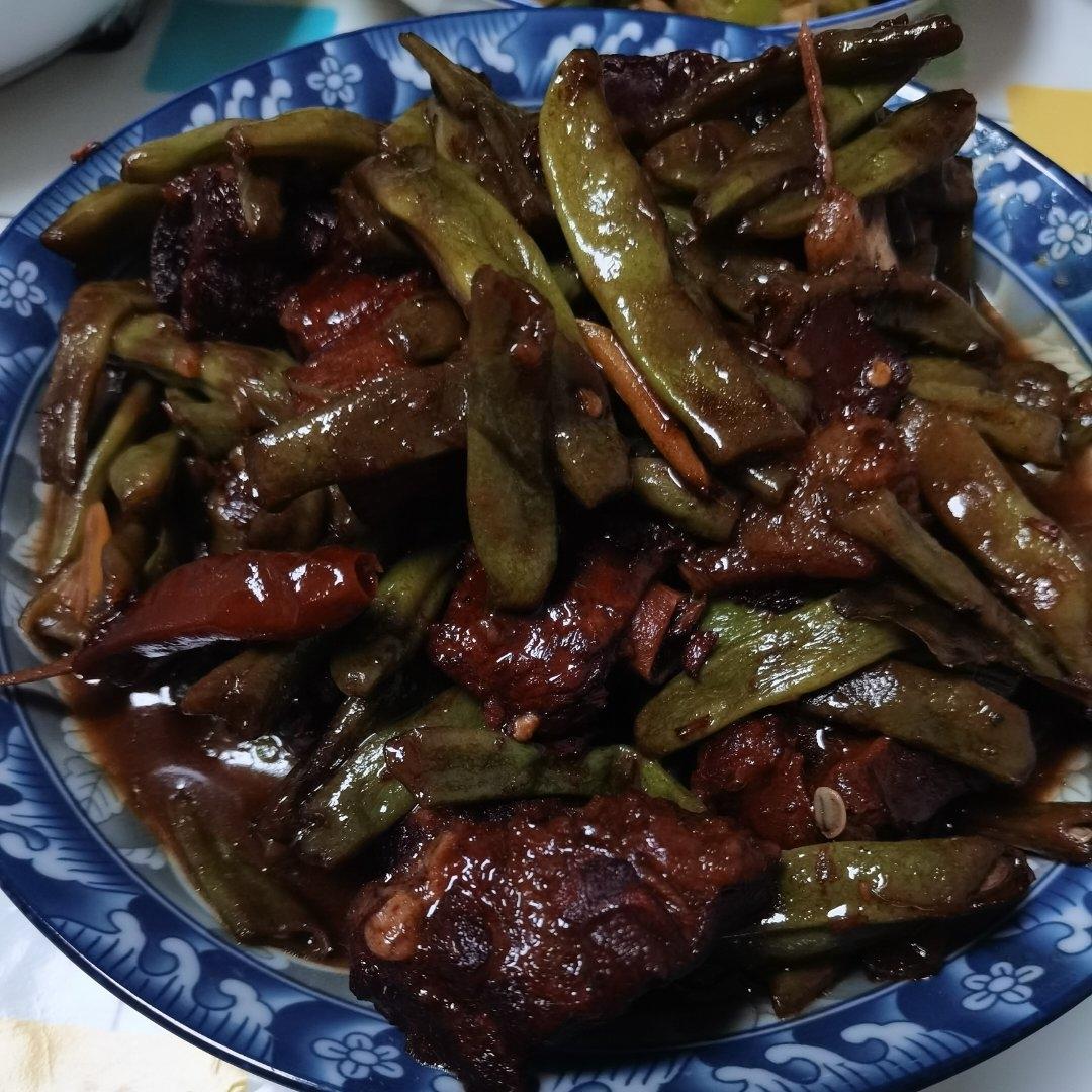 四季豆烧排骨