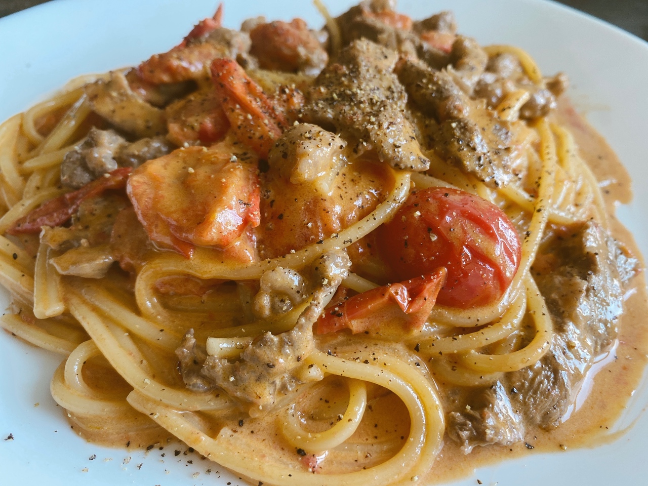 🍅🍅番茄奶油牛肉意麵🍝🍝   醬汁好吃到舔盤子！的做法