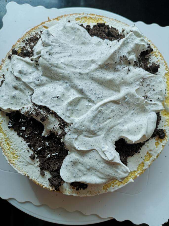 新手也会做的八寸美味奥利奥碎奶油生日蛋糕97的做法 步骤7