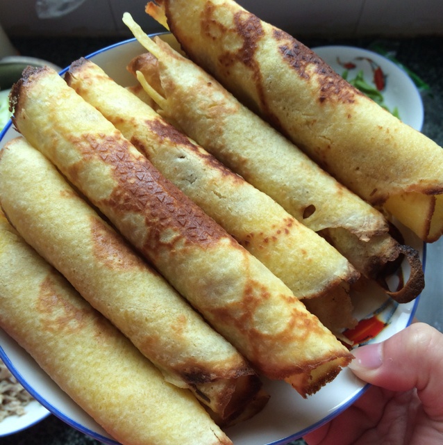 平底锅脆皮蛋卷