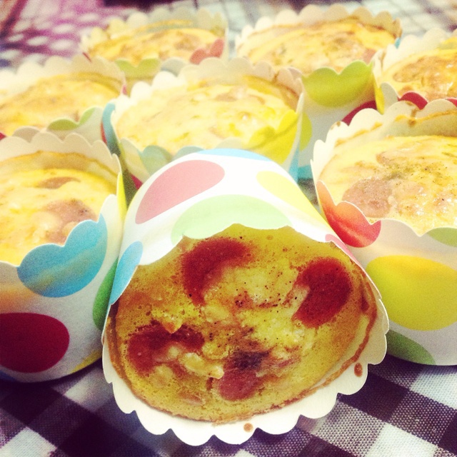 火腿肠葱花咸香蛋糕