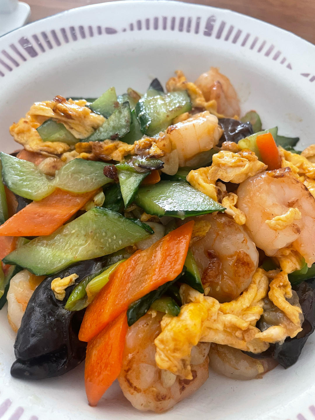 虾仁炒杂锦.什锦虾仁   黄瓜炒虾仁