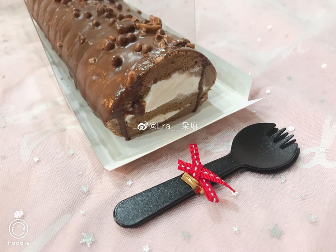 梦龙蛋糕卷，巧克力脆皮卷，巧克力梦龙卷