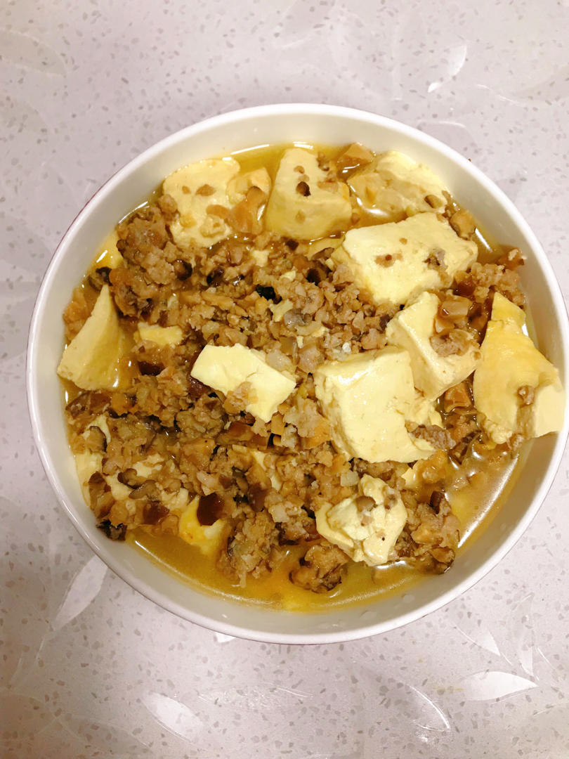 肉末嫩豆腐｜嫩滑口感爽口！这道快手菜超级下饭！！（减脂少油版）