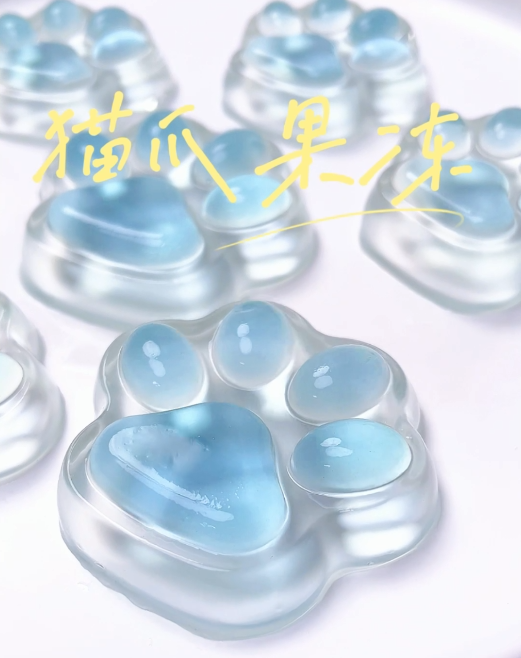 蓝色梦幻猫爪果冻，可爱Q弹，简单易做的做法