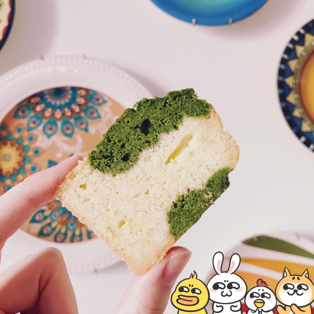 香草&抹茶双拼磅蛋糕（白菜磅）