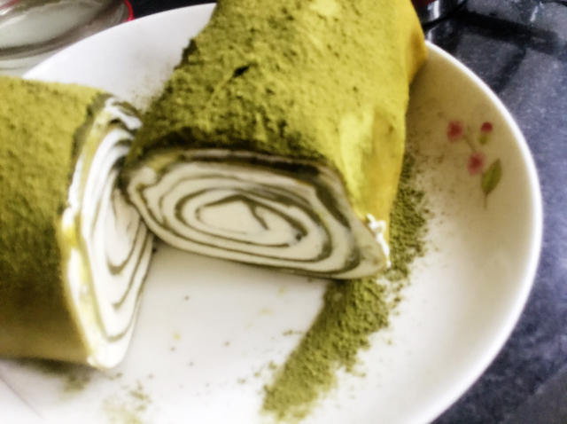 网红食谱│抹茶毛巾卷