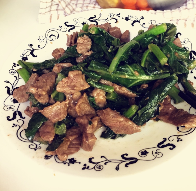 芥兰炒牛肉