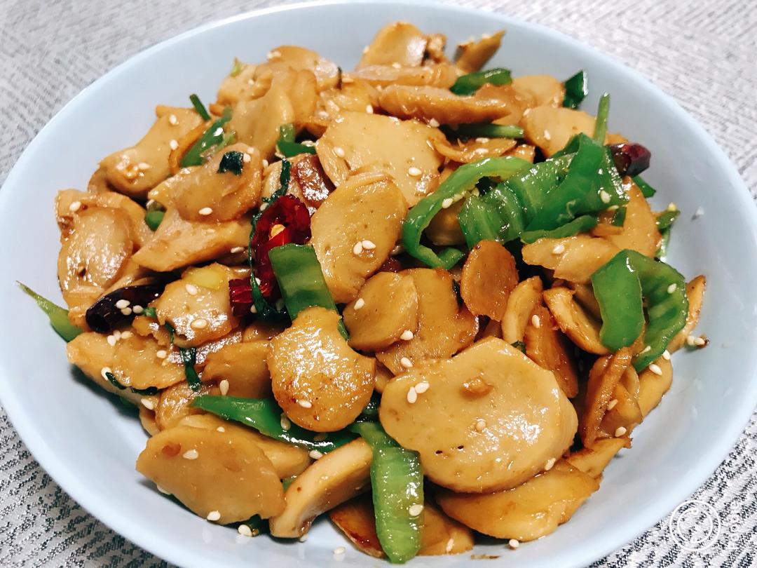 干炒孜然面筋的做法