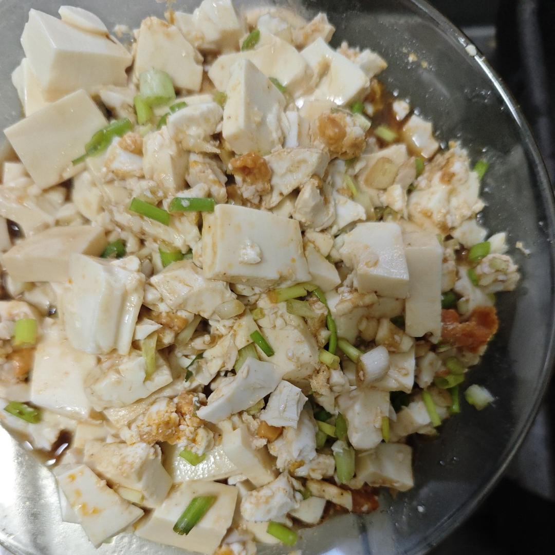 低脂版咸蛋黄拌豆腐