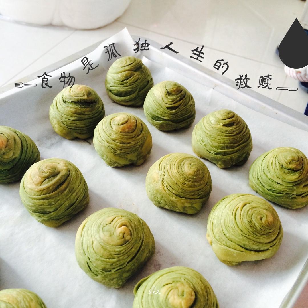 抹茶红豆千层酥
