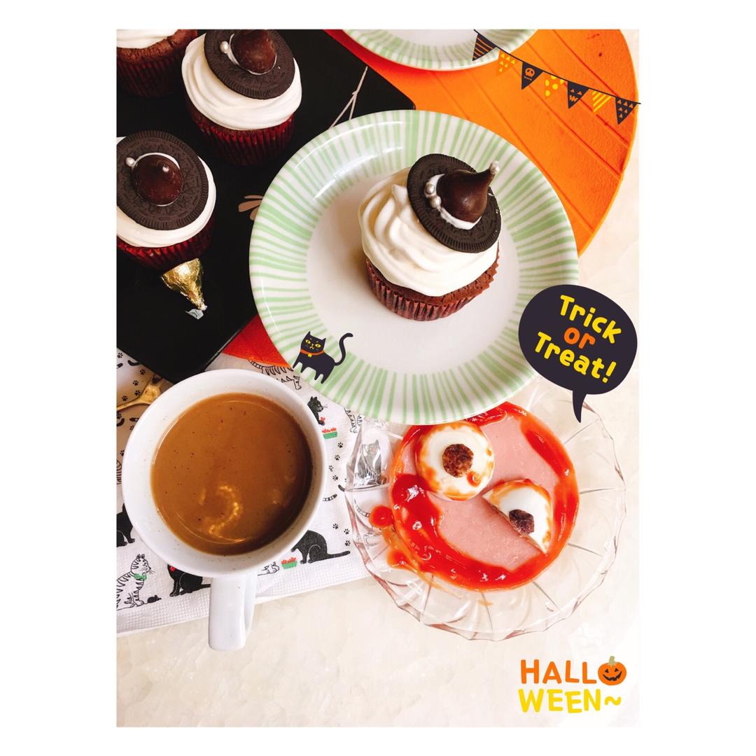 【万圣节】女巫帽子cupcake—美的T7-L382B智烤大师