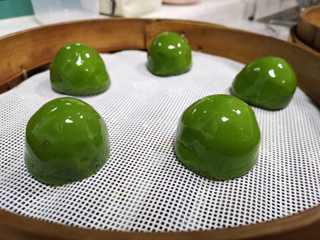 网红青团～～咸蛋黄肉松青团