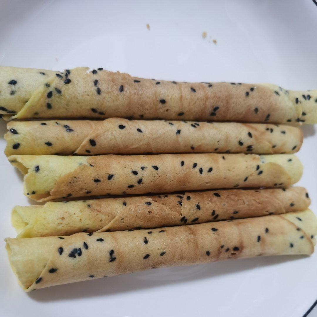 又酥又健康的芝麻蛋卷（试验四种方法后，找到最康师傅的那个）