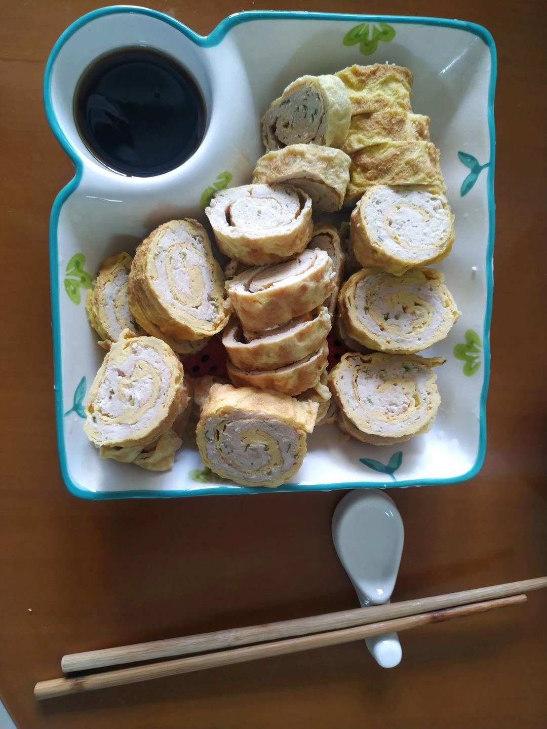 鸡胸肉蒸蛋卷